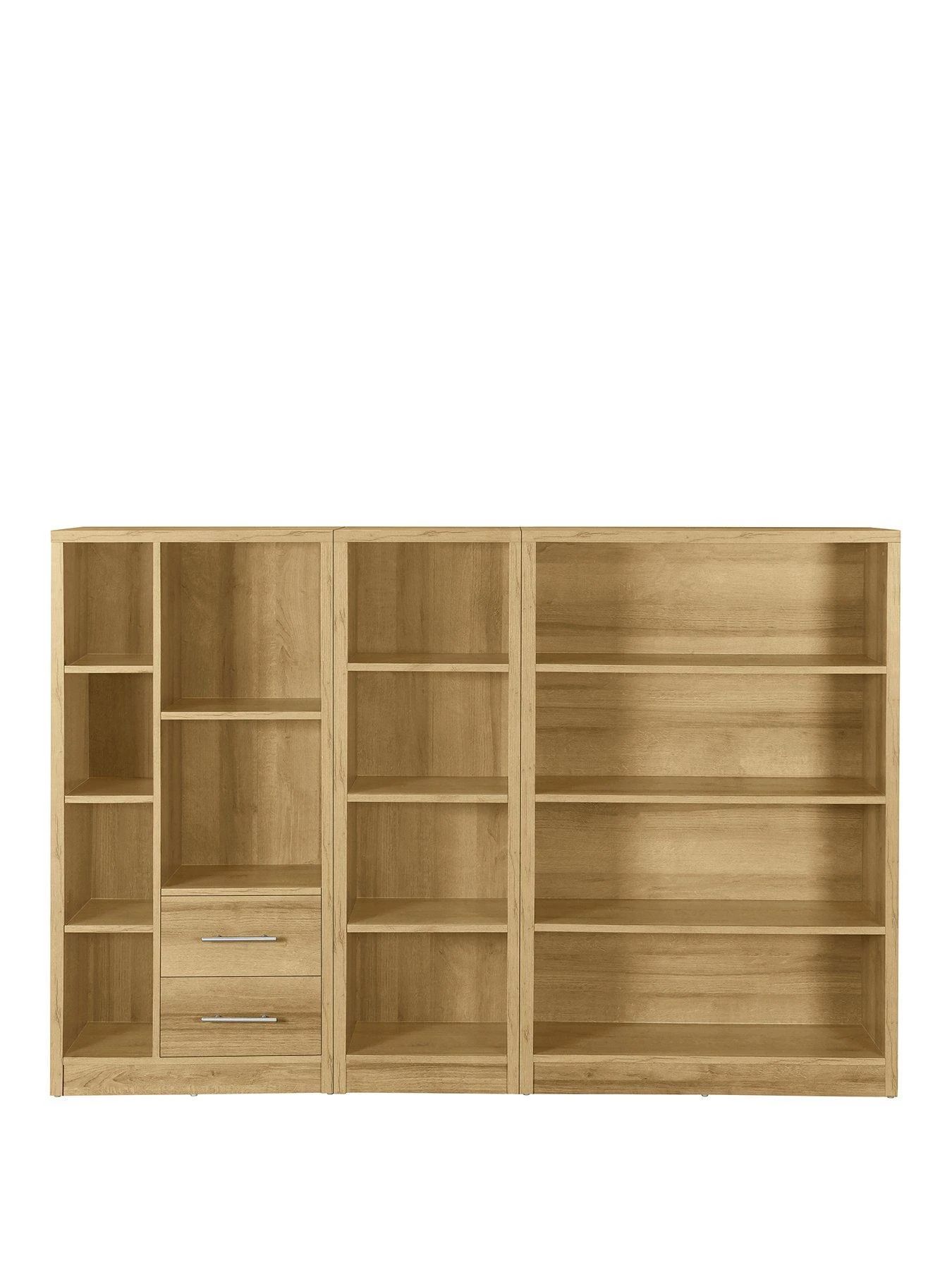 Everyday Metro 3 Piece Storage Bookcase Package - Oak - FSC® Certified 4 Everyday Metro 3 Piece Storage Bookcase Package - Oak - FSC® Certified - Image 2