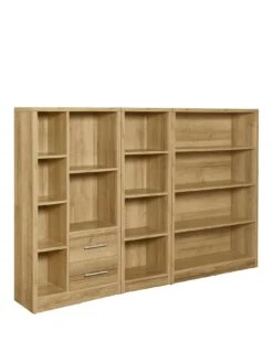 Everyday Metro 3 Piece Storage Bookcase Package - Oak - FSC® Certified 11 Everyday Metro 3 Piece Storage Bookcase Package - Oak - FSC® Certified -Oleu Furniture Shop VKYNA SQ3 0000000006 OAK SLa