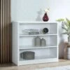 Everyday Metro Small Wide Bookcase - White - FSC® Certified -Oleu Furniture Shop VKYNB SQ1 0000000013 WHITE RSr
