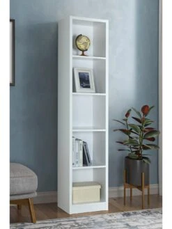 Everyday Metro Tall Bookcase - White - FSC® Certified -Oleu Furniture Shop VKYNE SQ5 0000000013 WHITE SLd1
