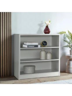 Everyday Metro Small Wide Bookcase - Grey - FSC® Certified