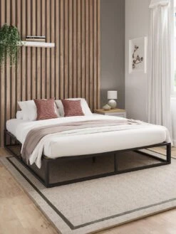 GFW Platform Small Double Bed Frame - Black