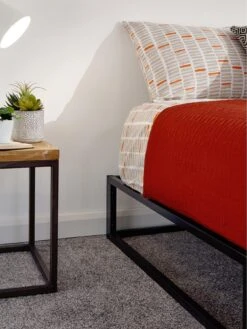 GFW Platform Small Double Bed Frame - Black -Oleu Furniture Shop VL26M SQ5 0000000004 BLACK SLd1