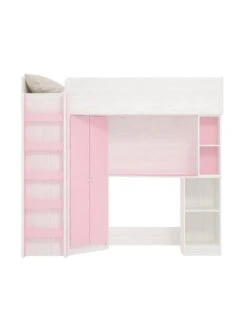 Very Home Miami Fresh High Sleeper Bed With Desk, Wardrobe, Shelves And Mattress Options (Buy And SAVE!) - Pink 12 Very Home Miami Fresh High Sleeper Bed With Desk, Wardrobe, Shelves And Mattress Options (Buy And SAVE!) - Pink -Oleu Furniture Shop VLBX1 SQ4 0000000063 PINK SLd1