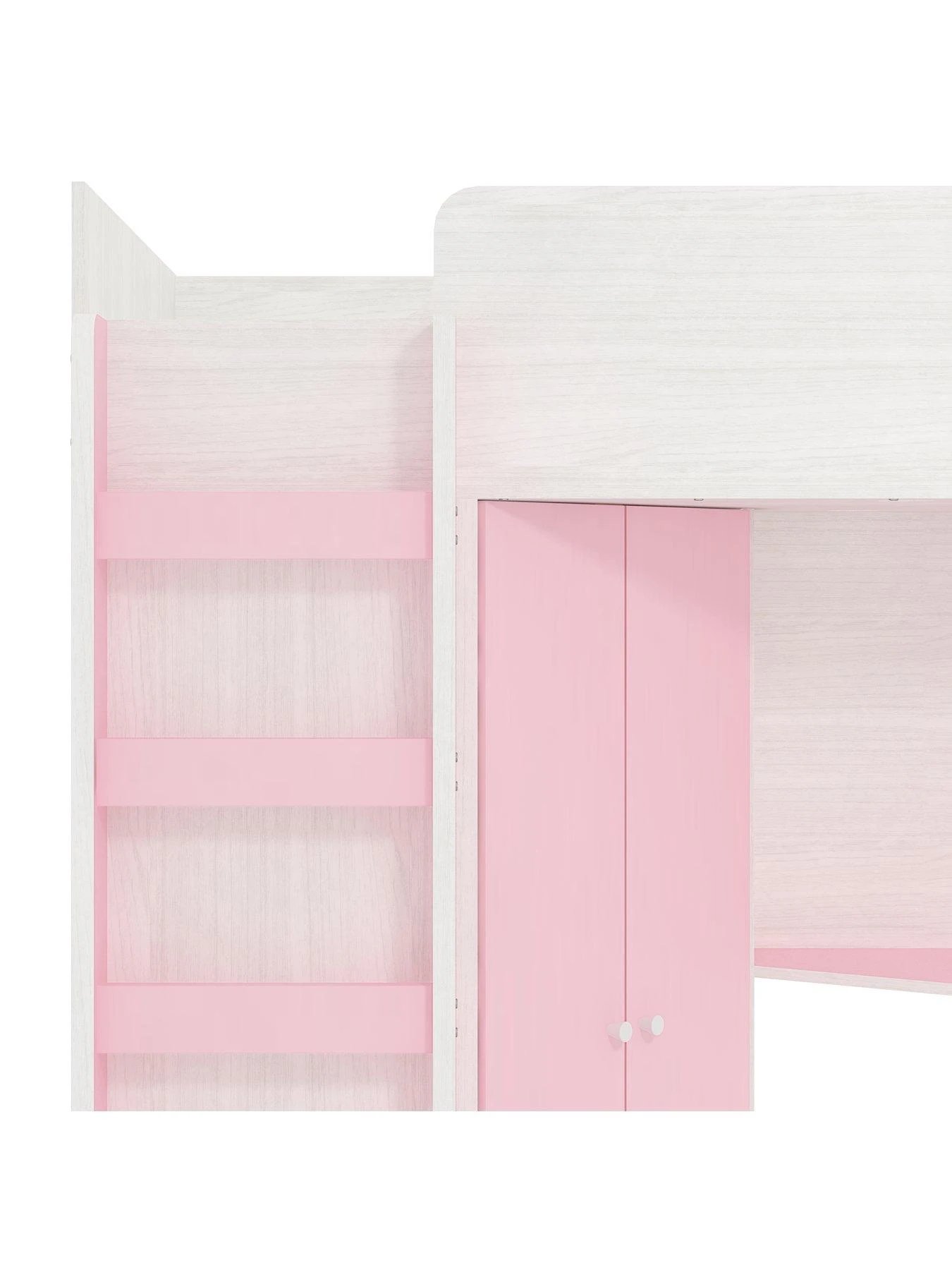 Very Home Miami Fresh High Sleeper Bed With Desk, Wardrobe, Shelves And Mattress Options (Buy And SAVE!) - Pink 7 Very Home Miami Fresh High Sleeper Bed With Desk, Wardrobe, Shelves And Mattress Options (Buy And SAVE!) - Pink - Image 5