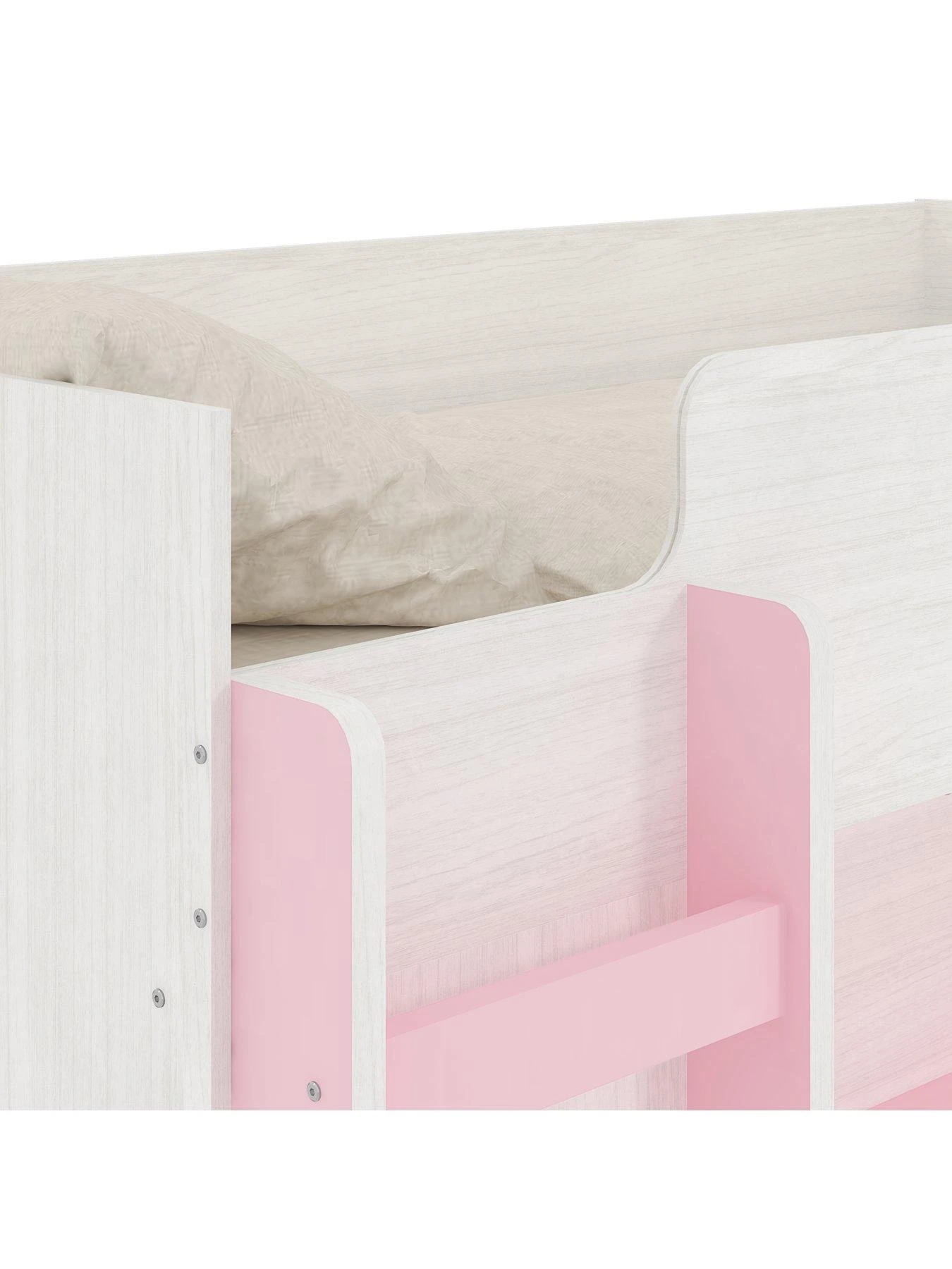 Very Home Miami Fresh High Sleeper Bed With Desk, Wardrobe, Shelves And Mattress Options (Buy And SAVE!) - Pink 9 Very Home Miami Fresh High Sleeper Bed With Desk, Wardrobe, Shelves And Mattress Options (Buy And SAVE!) - Pink - Image 7