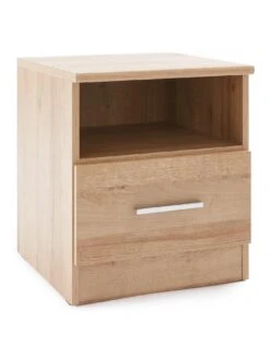 Panama 1 Drawer Bedside Cabinet - FSC® Certified -Oleu Furniture Shop VLFDD SQ3 0000000006 OAK SLa