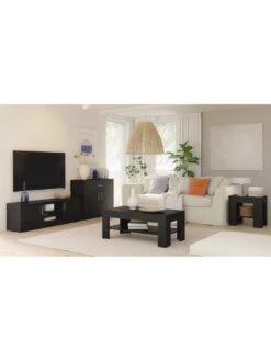 Everyday Panama Side Table - Black - FSC® Certified -Oleu Furniture Shop VLFGQ SQ6 0000000004 BLACK SLd2