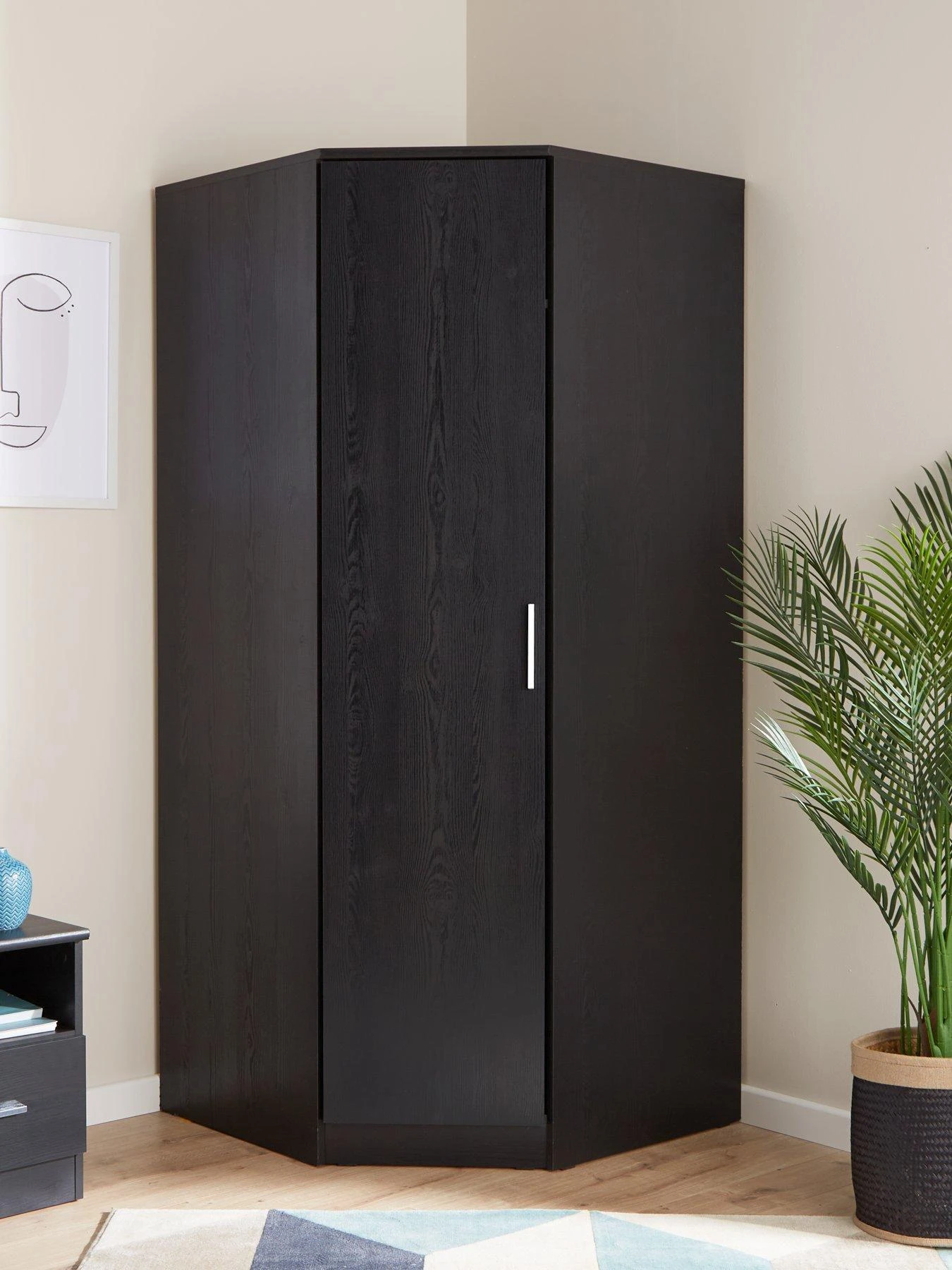 Everyday Panama Corner Wardrobe - Black - FSC® Certified 3 Everyday Panama Corner Wardrobe - Black - FSC® Certified