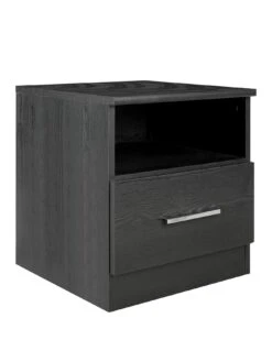 Everyday Panama 1 Drawer Bedside Cabinet - Black - FSC® Certified 11 Everyday Panama 1 Drawer Bedside Cabinet - Black - FSC® Certified -Oleu Furniture Shop VLJPS SQ3 0000000004 BLACK SLa