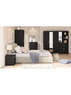 Everyday Panama 1 Drawer Bedside Cabinet - Black - FSC® Certified 13 Everyday Panama 1 Drawer Bedside Cabinet - Black - FSC® Certified -Oleu Furniture Shop VLJPS SQ5 0000000004 BLACK SLd1