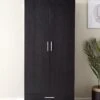 Everyday Panama 2 Door 1 Drawer Wardrobe - Black - FSC® Certified