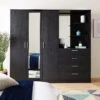 Everyday Panama 3 Door 4 Draw Combi Wardrobe - FSC® Certified 1 Everyday Panama 3 Door 4 Draw Combi Wardrobe - FSC® Certified -Oleu Furniture Shop VLJQ6 SQ1 0000000004 BLACK RSr