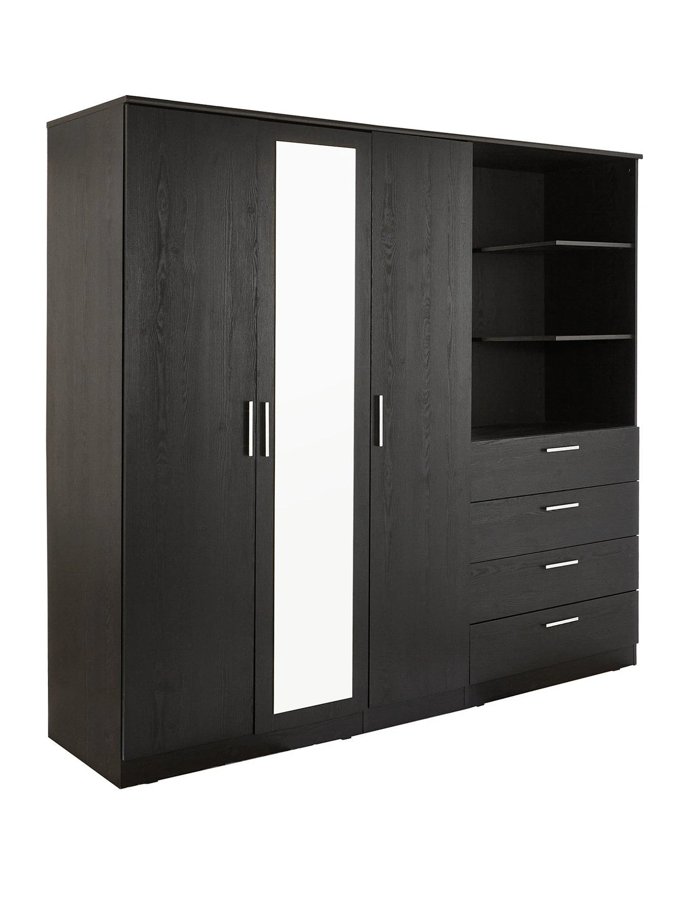 Everyday Panama 3 Door 4 Draw Combi Wardrobe - FSC® Certified 5 Everyday Panama 3 Door 4 Draw Combi Wardrobe - FSC® Certified - Image 3