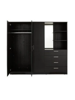 Everyday Panama 3 Door 4 Draw Combi Wardrobe - FSC® Certified 12 Everyday Panama 3 Door 4 Draw Combi Wardrobe - FSC® Certified -Oleu Furniture Shop VLJQ6 SQ4 0000000004 BLACK SLd