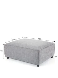 Very Home Charley Footstool - FSC® Certified -Oleu Furniture Shop VLK1I SQ6 0000000005 GREY SLd2