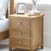 Julian Bowen Mallory 3 Drawer Bedside -Oleu Furniture Shop VLTP8 SQ1 0000000006 OAK RSr