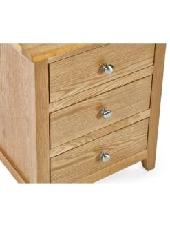 Julian Bowen Mallory 3 Drawer Bedside -Oleu Furniture Shop VLTP8 SQ5 0000000006 OAK SLd1