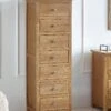 Julian Bowen Mallory 7 Drawer Narrow Chest -Oleu Furniture Shop VLTPA SQ1 0000000006 OAK RSr