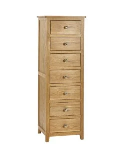 Julian Bowen Mallory 7 Drawer Narrow Chest -Oleu Furniture Shop VLTPA SQ3 0000000006 OAK SLa