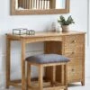 Julian Bowen Mallory Single Dressing Table & Stool 2 Julian Bowen Mallory Single Dressing Table & Stool -Oleu Furniture Shop VLTPB SQ1 0000000006 OAK RSr
