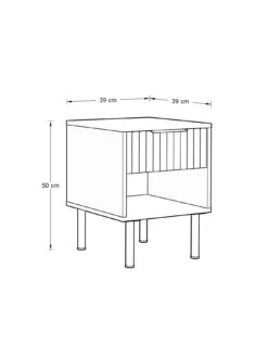 GFW Nervata Lamp Table -Oleu Furniture Shop VLVWJ SQ7 0000000004 BLACK DGy