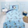 Bluey Yippee Fleece Single Duvet Cover Set - Blue