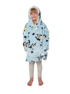 Bluey Wearable Hooded Blanket - Small 14 Bluey Wearable Hooded Blanket - Small -Oleu Furniture Shop VM8ZF SQ6 0000000020 BLUE SLd3