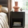 Carina 1 Drawer Bedside Chest - Black