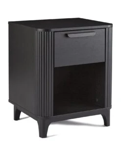 Carina 1 Drawer Bedside Chest - Black -Oleu Furniture Shop VMD95 SQ3 0000000004 BLACK SLa
