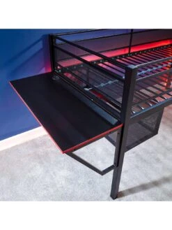 X Rocker Sanctum Mid Sleeper Bed With Gaming Desk -Oleu Furniture Shop VMEQ8 SQ6 0000000004 BLACK SLd2
