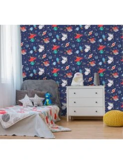 Holden D??cor Space Animals Wallpaper - Navy