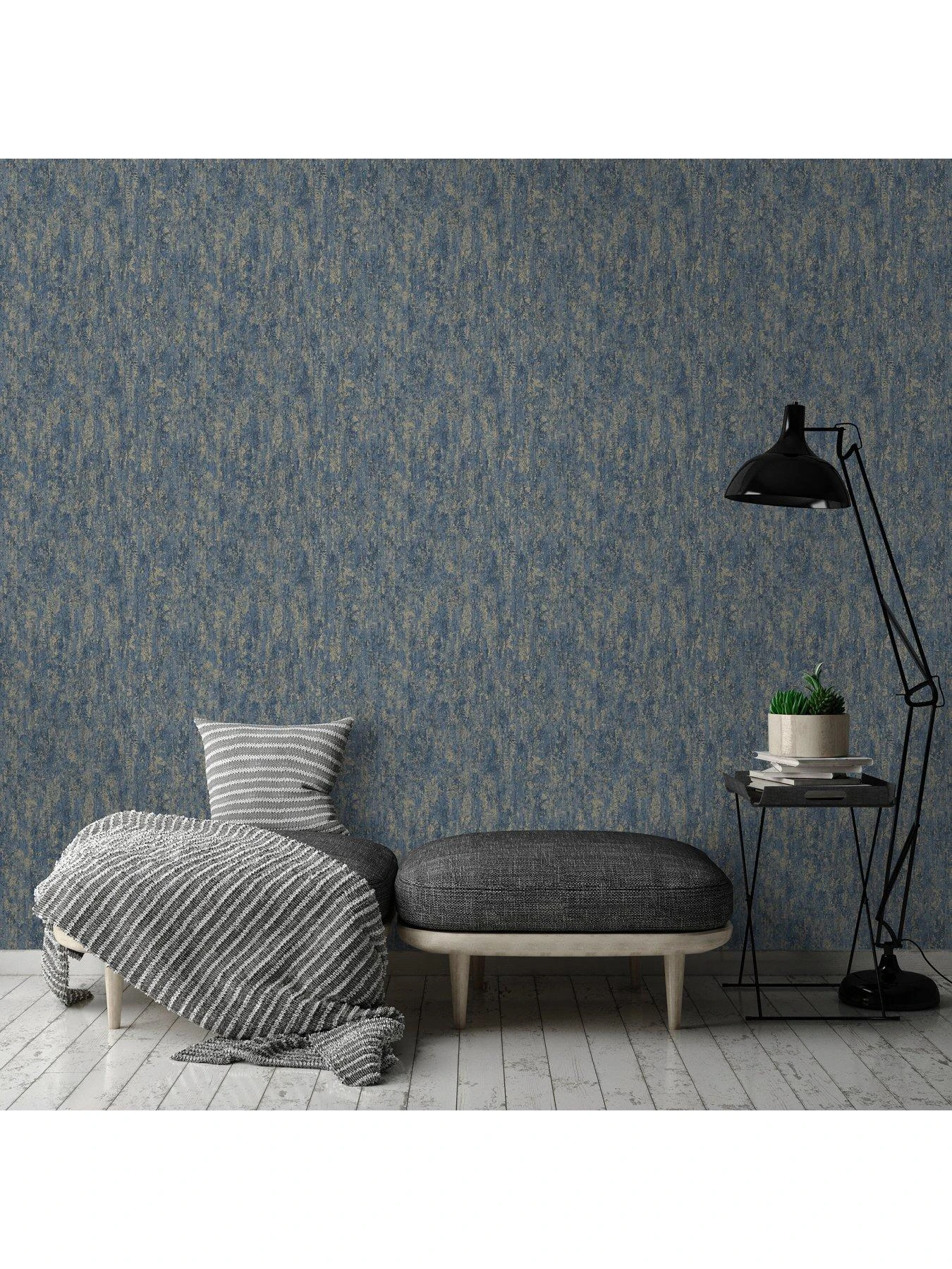 Holden D??cor Industrial Texture Wallpaper - Navy 3 Holden D??cor Industrial Texture Wallpaper - Navy