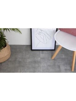 D-C-Fix Solid Concrete Dc Fix Self Adhesive Vinyl Floor Tiles -30.48cm X 30.48cm (pack 11 Tiles = 1sqm) -Oleu Furniture Shop VMRCC SQ6 0000000099 N A SLd3