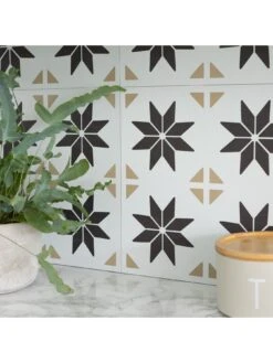 D-C-Fix Vivid Stars Dc Fix Self Adhesive Vinyl Wall Tiles -30.5cm X 30.5cm (pack 6 Tiles = 0.56sqm) -Oleu Furniture Shop VMRCF SQ3 0000000099 N A SLd