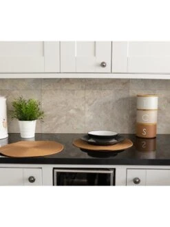 D-C-Fix Light Slate Dc Fix Self Adhesive Vinyl Wall Tiles -30.5cm X 30.5cm (pack 6 Tiles = 0.56sqm)