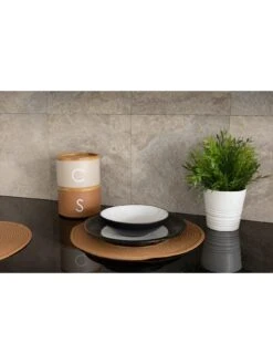 D-C-Fix Light Slate Dc Fix Self Adhesive Vinyl Wall Tiles -30.5cm X 30.5cm (pack 6 Tiles = 0.56sqm) -Oleu Furniture Shop VMRCJ SQ3 0000000099 N A SLd