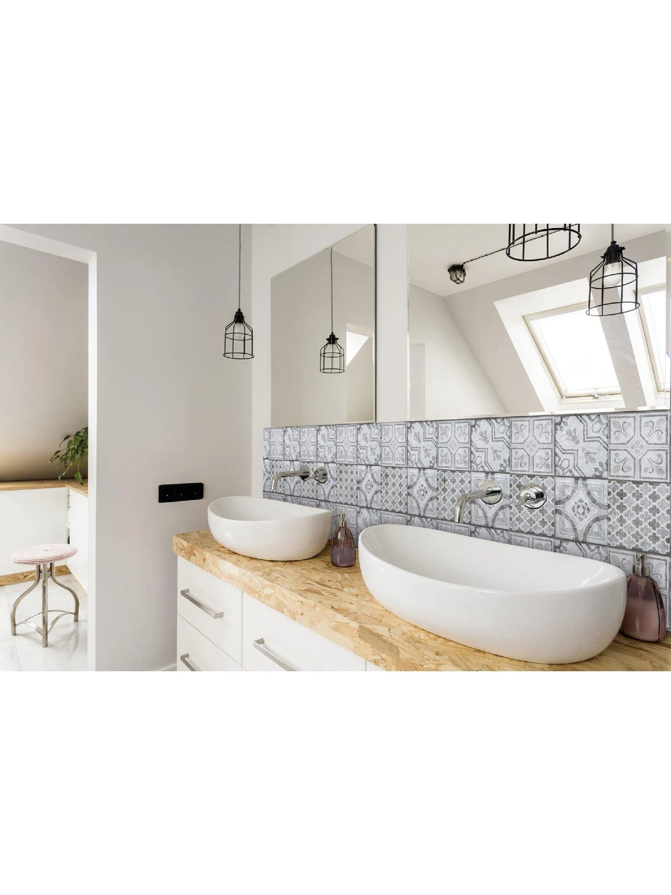 D-C-Fix Moroccan Style Dc Fix Self Adhesive Vinyl Wall Tiles -30.5cm X 30.5cm (pack 6 Tiles = 0.56sqm) 6 D-C-Fix Moroccan Style Dc Fix Self Adhesive Vinyl Wall Tiles -30.5cm X 30.5cm (pack 6 Tiles = 0.56sqm) - Image 4