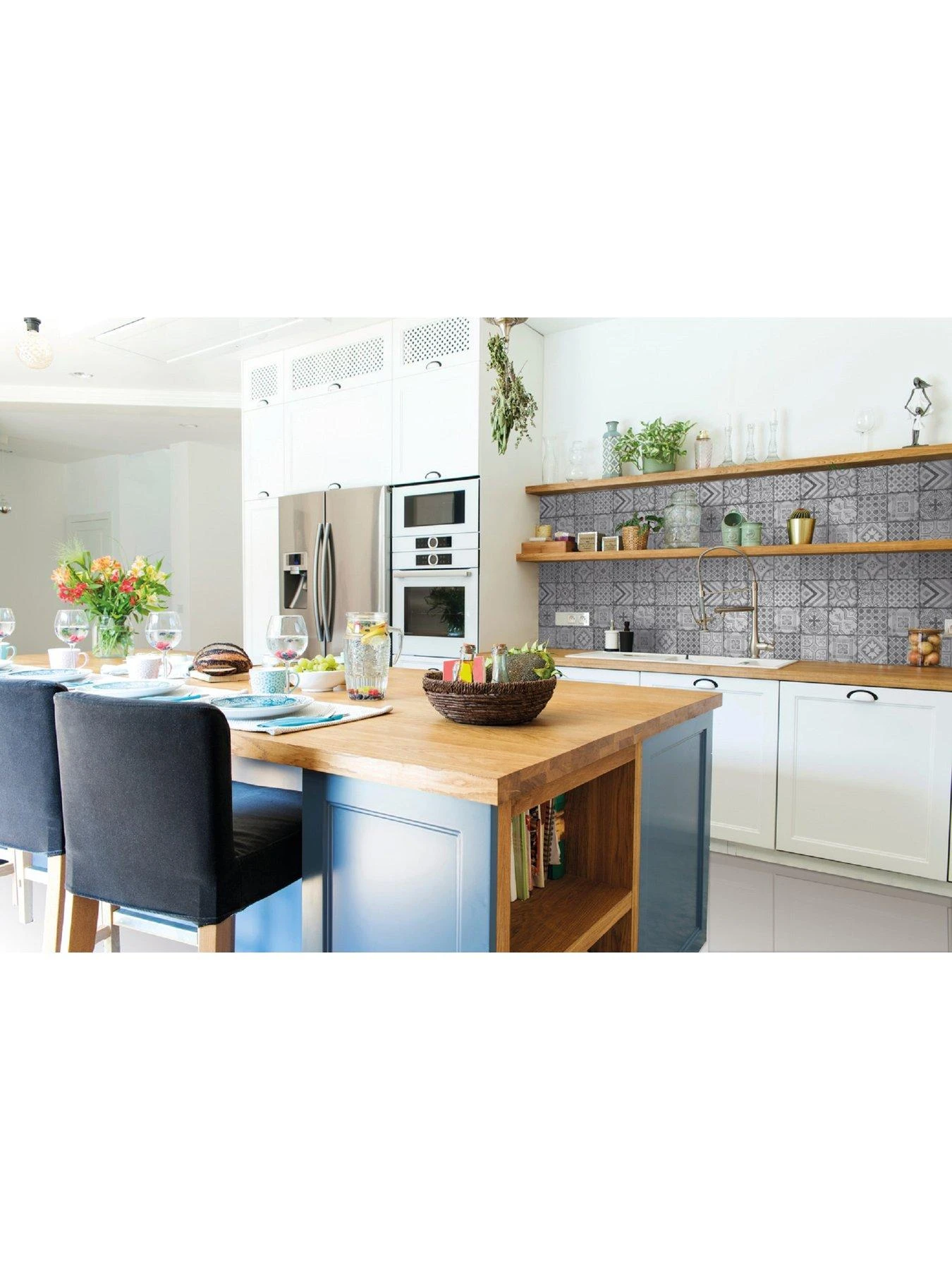 D-C-Fix Moroccan Style Dc Fix Self Adhesive Vinyl Wall Tiles -30.5cm X 30.5cm (pack 6 Tiles = 0.56sqm) 7 D-C-Fix Moroccan Style Dc Fix Self Adhesive Vinyl Wall Tiles -30.5cm X 30.5cm (pack 6 Tiles = 0.56sqm) - Image 5