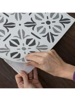 D-C-Fix Cubia Pattern Dc Fix Self Adhesive Vinyl Floor Tiles -30.48cm X 30.48cm (pack 11 Tiles = 1sqm) -Oleu Furniture Shop VMRCX SQ4 0000000099 N A SLd1