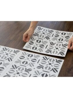 D-C-Fix Cubia Pattern Dc Fix Self Adhesive Vinyl Floor Tiles -30.48cm X 30.48cm (pack 11 Tiles = 1sqm) -Oleu Furniture Shop VMRCX SQ5 0000000099 N A SLd2