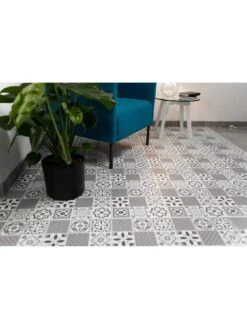 D-C-Fix Oriental Tiles Dc Fix Self Adhesive Vinyl Floor Tiles -30.48cm X 30.48cm (pack 11 Tiles = 1sqm) -Oleu Furniture Shop VMRCZ SQ5 0000000099 N A SLd2