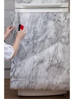 D-C-Fix Marble Romeo Grey Self Adhesive Vinyl Wrap Film - 90cm X 2.1m -Oleu Furniture Shop VMRE4 SQ6 0000000099 N A SLd3