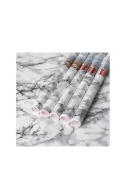 D-C-Fix Marble White Self-Adhesive Vinyl Wrap Film – Contains Five 67.5 X 200 Cm Rolls