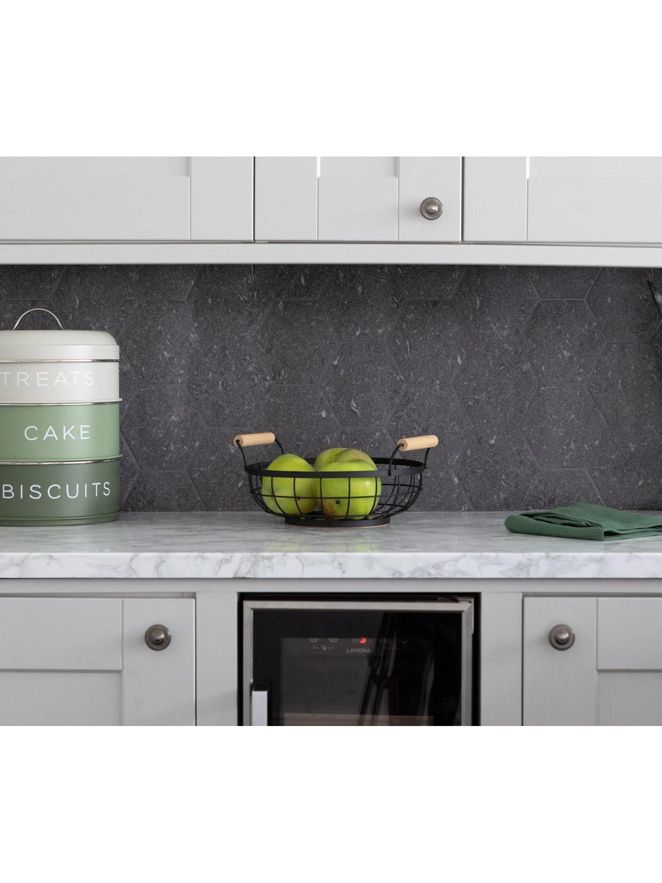 D-C-Fix Dark Hexagon 3D Waterproof Splashback Wallpaper - 67.5cm X 4m 3 D-C-Fix Dark Hexagon 3D Waterproof Splashback Wallpaper - 67.5cm X 4m