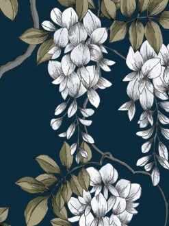 Superfresco Easy Wisteria Wallpaper - Navy -Oleu Furniture Shop VMRH9 SQ3 0000000020 BLUE SLd