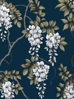 Superfresco Easy Wisteria Wallpaper - Navy -Oleu Furniture Shop VMRH9 SQ4 0000000020 BLUE SLd1