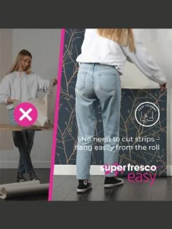 Superfresco Easy Serenity Geo Wallpaper - Navy/copper -Oleu Furniture Shop VMRHQ SQ6 0000000020 BLUE SLd3