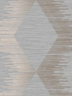 Superfresco Easy Serenity Geo Wallpaper - Grey/rose Gold -Oleu Furniture Shop VMRHS SQ4 0000000005 GREY SLd1