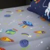 Catherine Lansfield Lost In Space Fitted Sheet - Grey